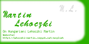 martin lehoczki business card